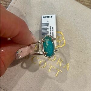 Kendra Scott Silver Ring with Turquoise Stone